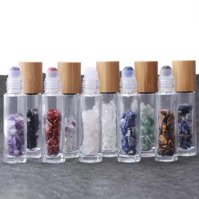 China Wholesale Quartz Crystal Perfume Bottle For Sale of Crystal Tumble Gravel Stone Essential Healing Oil Bottles from Europe for sale