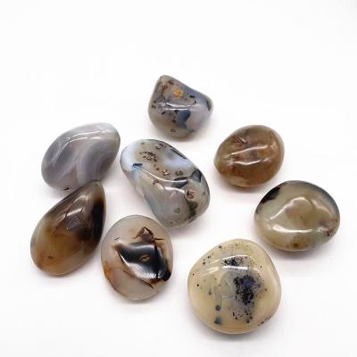 China Natural Stone Yoga Stone Toy Palm Agate Europe Water Plant Agate Stone Material for sale