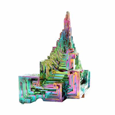 China mineral rough crystals made of europe metal ore bismuth crystal bismuth ore on sale collectible for sale