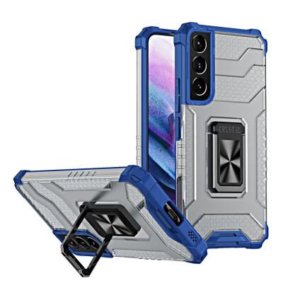 China Anti-fall Armor Case For Samsang Car Clear Bracket Magnetic Holder Charging Case For iPhone Huawei Vivo Oppo Z Filp for sale