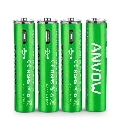 China Economic Micro Li-ion Rechargeable Battery AAA Usb Rechargeable AAA Lithium Battery With Usb Charging for sale