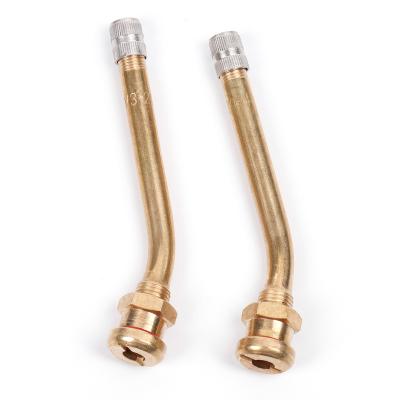 China Customizable V3 Brass Tubeless Tire Brass Valve For Truck Bus Bus for sale