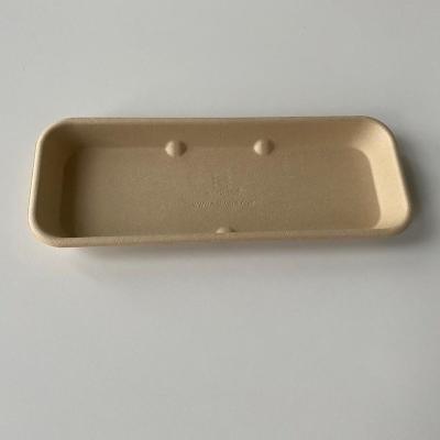 China 374ml Disposable Biodegradable Compostable Food Tray Custom Print Food Tray for sale