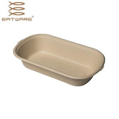 China Contemporary Custom Made Bamboo Fiber 1100ml Bento Box Single Compartment Biodegradable Disposable Lunch Boxes for sale