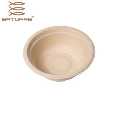 China Personalized C11-1422-A Brown Disposable Eco-friendly Paper Disposable Bowl With Cover for sale