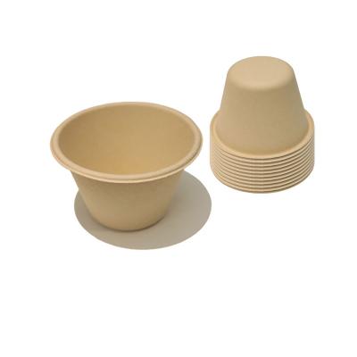 China Sturdy 17oz Bamboo Fibers Disposable Compostable Eco Friendly Environmental Paper Plastic Alternative Round Disposable Bowls With Lids for sale