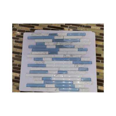 China Modern Chinese Supplier Ceramic Tile Tiles And Marble Stone And Glass Mosaic Materials House Building Flooring Long Strips And Short Strip for sale