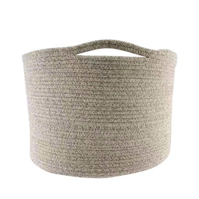 China Contemporary Wholesale Laundry Baskets Cotton Rope Clothing Basket Laundry Hamper for sale