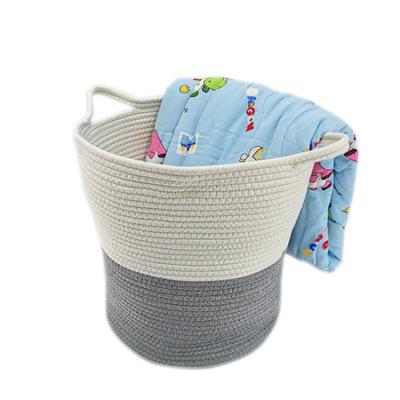 China Wholesale Viable Selling Flexible Laundry Hamper Cotton Rope Woven Storage Basket for sale