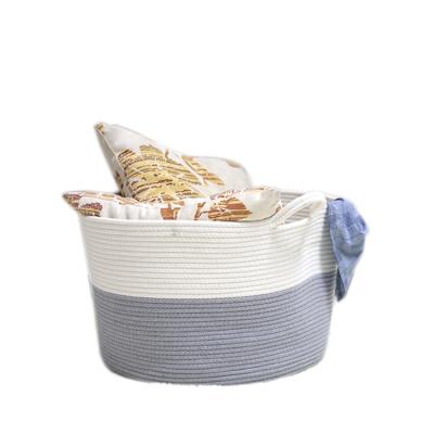 China Wholesale casual hot sale cotton rope storge laundry hamper basket for sale