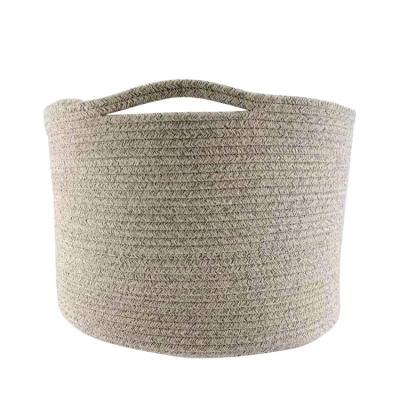 China Sustainable Custom Nordic Laundry Basket Cotton Rope Storage Basketry Home for sale