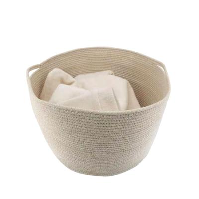 China Large Capacity Laundry Basket Contemporary Cotton Rope Large Laundry Baskets for sale