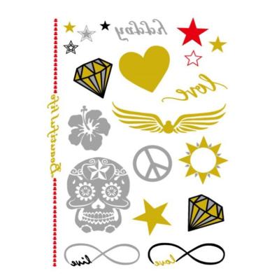 China Temporary Temporary Tattoos Sticker Fashionable Face Sticker Customized Design Body Art Tattoo Sticker for sale