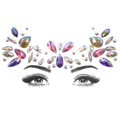 China JIMMY&KEVIN Festival Party Body Glitter Stickers Temporary Tattoo Crystal Makeup Face Jewel for Body Art for sale