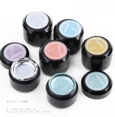 China Fashionable Wholesale 8ML Nail Polish Rubber Bottle Plastic Mirror Color Metal 6 Color Design Or Model 6 Colors for sale