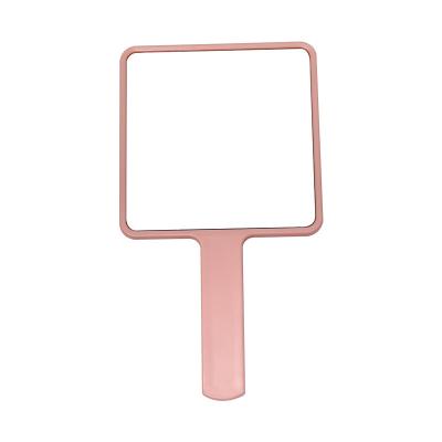 China Handheld Factory Direct Beauty Personalized Custom LOGO Make Up Small Mirror Size Square Handle Portable Mirror New Creative Makeup Mirror for sale