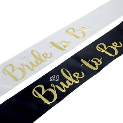 China Diamond Bride To Be Bridal Shower Sash Bachelor Party Supplies Bridal Shower Bride To Be Sash Decoration Wedding Accessory for sale