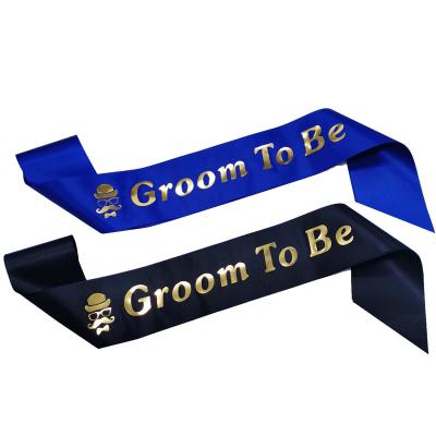 China Bridal Shower Groom To Be Sash Satin Bachelor Party Supplies Bridal Shower Hen Party Sash Decoration Accessory for sale