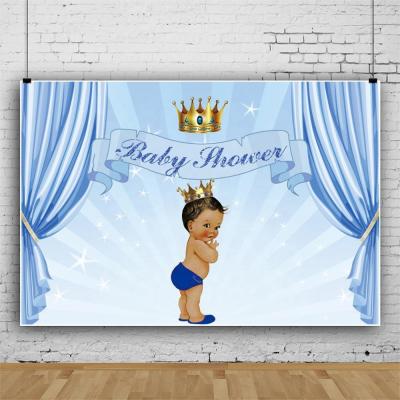 China Baby Shower Decoration Amazon Baby Shower Party Hot Selling Cute Backdrop It's A Boy Gender Reveal Photography Backdrop Pink Or Blue Background for sale