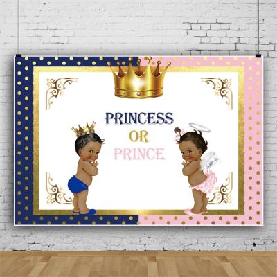 China Baby Shower Party Decoration Amazon Baby Shower Party Backdrop Prince Photography Backdrop or Hot Sale Cute Boy or Girl Princess Gender Reveal Backdrop for sale