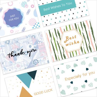 China 6PC Paper Thank You Card Envelope Birthday Valentine Wedding Favors Gifts Baby Shower Greeting Card Invitation Bundle Cards for sale