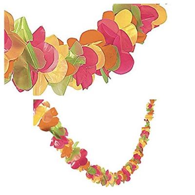 China Artificial Flower Garland 100' Hawaii Hibiscus Flower Lei Garland Hawaii LUAU Party Wedding Decoration Beach Theme Party Decoration for sale