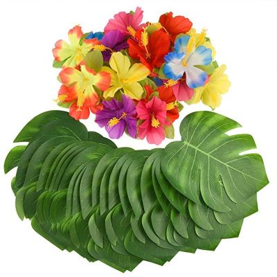 China Luau 88 Pcs Tropical Hawaiian Luau Party Decorations Jungle Beach Theme Birthday Party Decorations Faux Palm Leaves Decoration Wedding Party Birthday Party 20cm/8