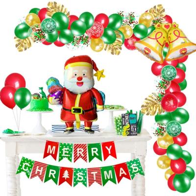 China Wholesale Decorations Inside Kit Merry Christmas Banner Santa Claus Snowman Christmas Balloons Amazon Christmas Party Merry Christmas Party Decoration for sale