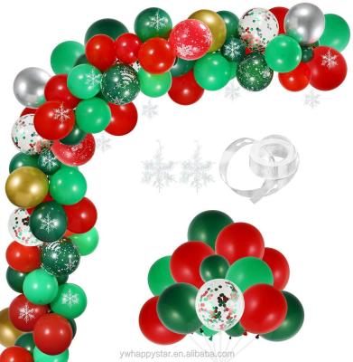 China Merry Christmas Party Decoration Latex Balloons Garland Arch Kit Snowflake Ornaments Merry Christmas Party Decoration for Christmas New Year Party Decorations for sale