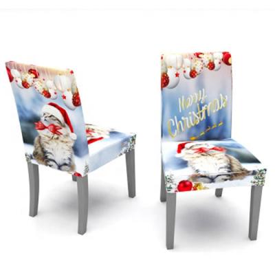 China 2019 Hot Selling Merry Christmas Cat Chair Back Covers Christmas Amazon Christmas Dinner Table Party Christmas Table Decorations for sale