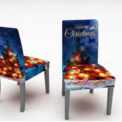 China 2019 Hot Selling Merry Christmas Back Amazon Christmas Tree Chair Covers Christmas Dinner Table Party Christmas Table Decorations for sale