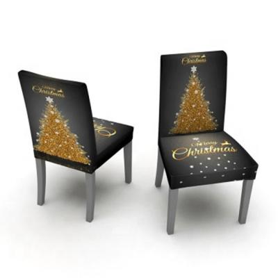 China Hot Selling 2019 Amazon Merry Christmas Big Back Christmas Tree Chair Covers Christmas Dinner Table Party Christmas Table Decorations for sale