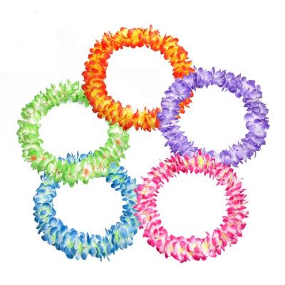 China Hawaiian Leis Garland Necklace Ornaments Flower Tropical Hawaii Party Decoration Birthday Wedding Beach Party Decoration for sale