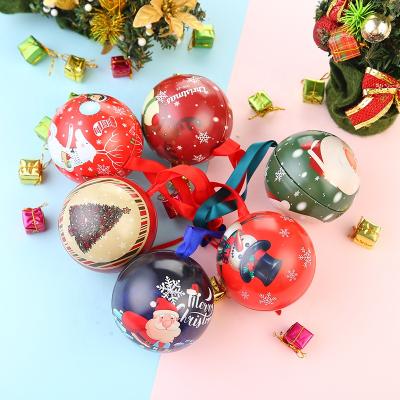 China New Year Party and Christmas Hanging Detachable Candy Box Christmas Tree Candy Iron Balls Hanging Ornament for Christmas Gifts Tree Decoration for sale