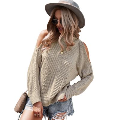 China Anti-wrinkle Autumn Winter Women Thick Sweater Casual Pullovers Crochet Pointelle Lace Knit Sweater Thin Females Knit Top Soft Pullover for sale