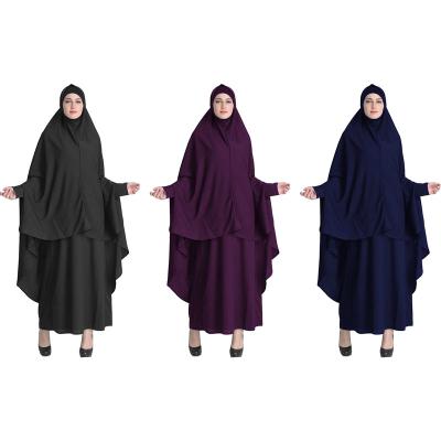 China Abaya Jubah Dubai women prayer hijab Dubai Muslim dress jilbab khimar style islamic clothing 2 piece aerial abaya for sale