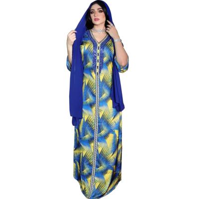 China Custom Abaya Muslimah Muslim Fashion Adult Woman Islamic Clothing Print Wear Kebaya Baju Kurung Tunik Dresses Muslim Jilbab Dress Dubai Abaya for sale