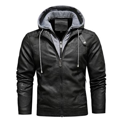 China Winter QUICK DRY Warm Fashion Hooded Coats Outdoor Slim Gym Tops Sport Anorak Leather Stripper Coat Plus Size Mens Jacket for sale