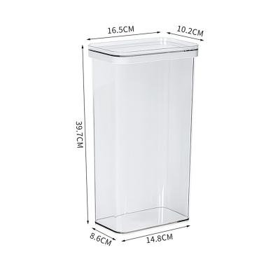 China Freshness Preservation Stackable Reusable Plastic Food Cabinet Container Storage Refrigerator Box Outdoor Airtight Kitchen for sale