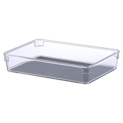 China Wholesale 4sizes Modern Stackable PET Drawer Organizer Eco-friendly Waterproof Clear Box For Home for sale