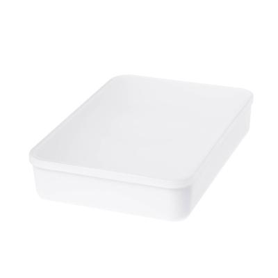 China Amazon Sale 26*36.5*8 Sustainable Hot White Eco-friendly Plastic Storage Boxes& Storage Bins For Home And Office for sale