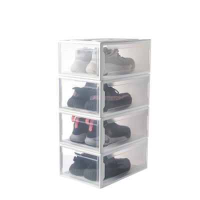 China Sustainable Multifunctional Plastic Shoe Storage Drawers Shoe Organizer Shoe Storage Box for sale