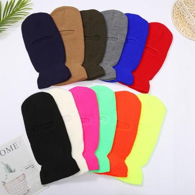 China 2021 COMMON wholesale balaclava custom knitted ski mask knitted winter hats for sale