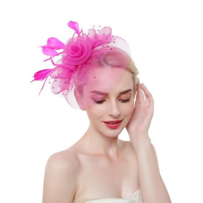 China 2021 Plush Women's Church Kentucky Derby lady hats sinamay ladies wedding fascinators festival hats and headdress for sale