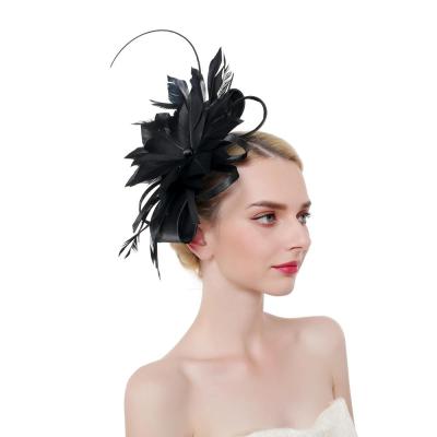 China 2021 Plush Women Church Hats Kentucky Derby Hat Fascinator Hats For Ladies Wedding Accessories Headpieces for sale