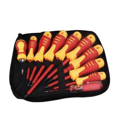 China Custom 10-in-1 Screwdriver Set Plastic Insulated Screwdriver Electrician for sale