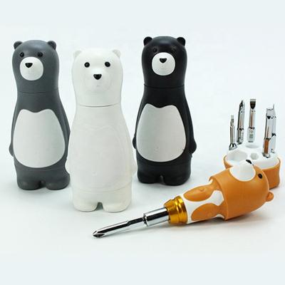 China Wholesale Products 6 Camera Phone Computer Repair In 1 Mobile Professional Cartoon Bear Gift Screwdriver Precision Screwdriver Set Tool for sale