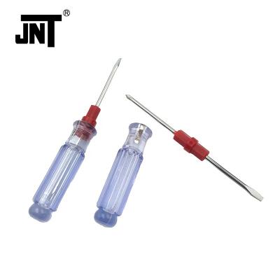 China Hot Selling Strong Magnetism Screwdriver Phillips Screwdriver Crystal Dual Function Slotted Screwdriver for sale