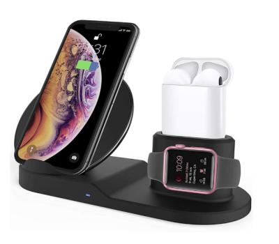 중국 Multi Function 3 in1 Charger Dock 15W Wireless Fast Wireless Smart Watch Phone Charger Stand For Watch 판매용