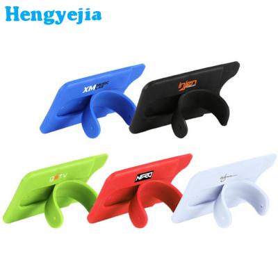 China Unique PORTABLE Custom Adhesive Pocket Stand Silicone Business Card Holder Silicone Business Card Phone Holder For Mobile Phone Te koop